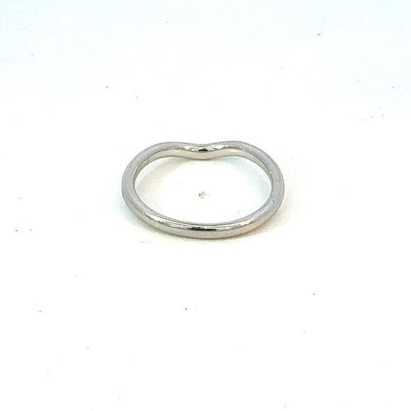 Tiffany & Co Platinum Wave Band Ring 6.5 By Elsa Peretti 2.2 mm Estate TIF923 - Picture 6 of 9